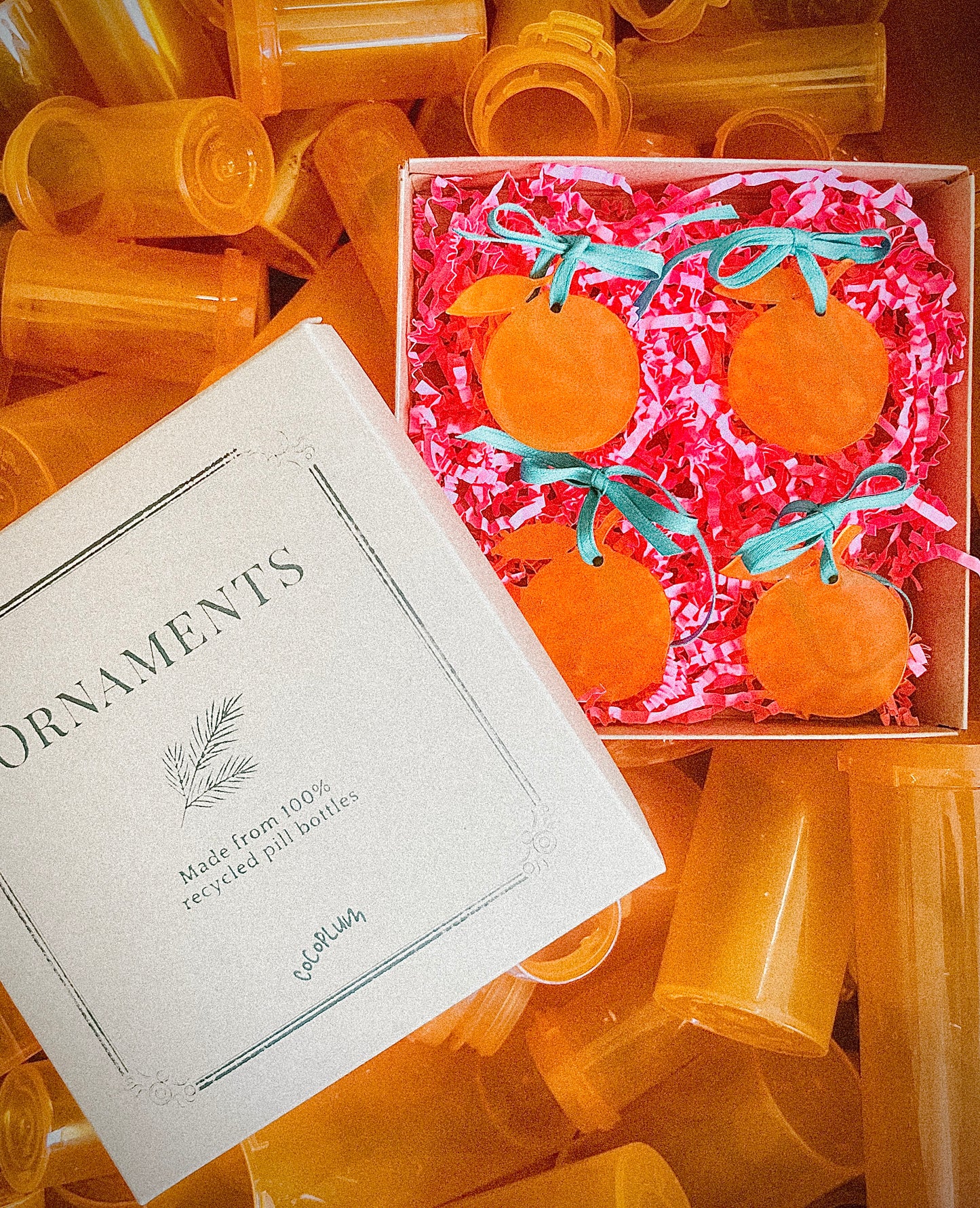 Pill Bottle Ornaments (set of 4)