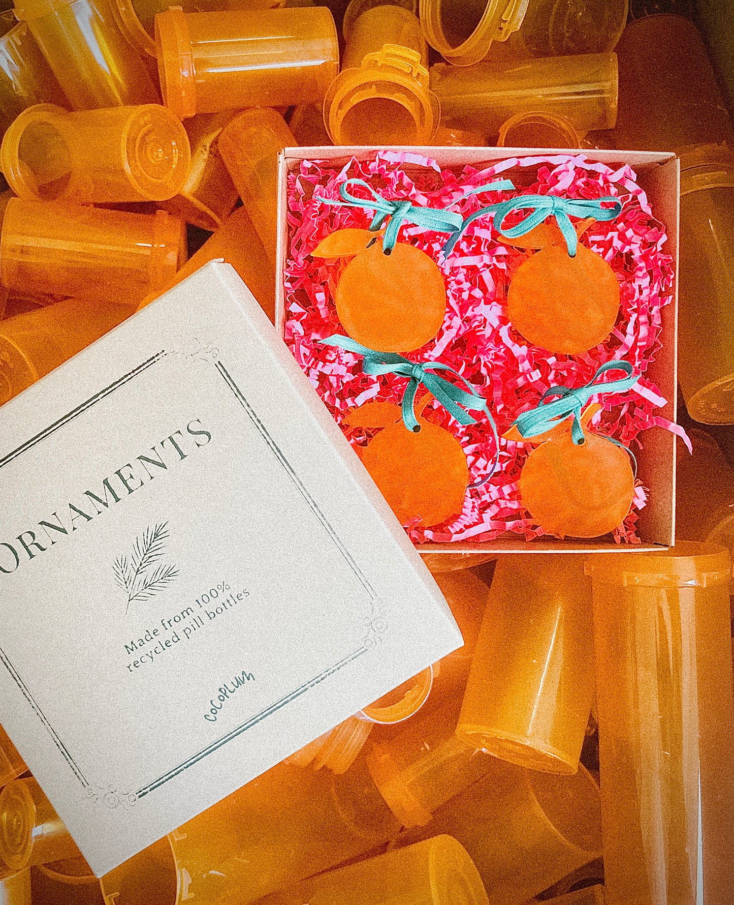 Pill Bottle Ornaments (set of 4)